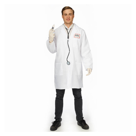 White lab coat with stethoscope