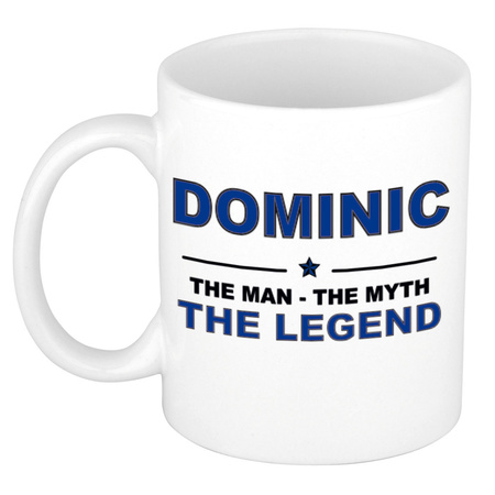 Dominic The man, The myth the legend collega kado mokken/bekers 300 ml