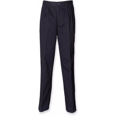 Dark blue large sizes chino trousers for men