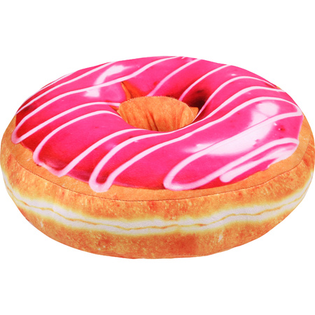 Donut sierkussen roze 40 cm