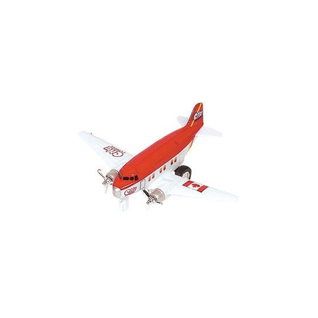 Speel dubbele propeller vliegtuigje rood