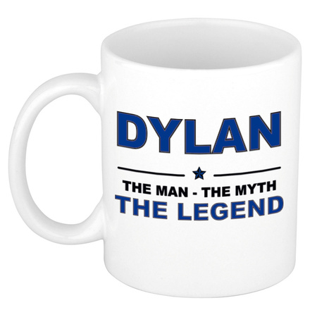 Dylan The man, The myth the legend collega kado mokken/bekers 300 ml