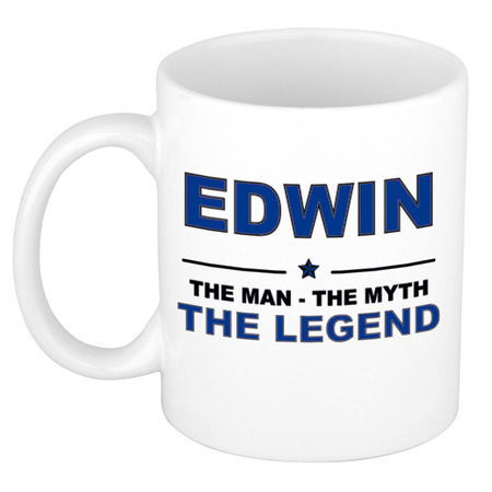 Edwin The man, The myth the legend collega kado mokken/bekers 300 ml