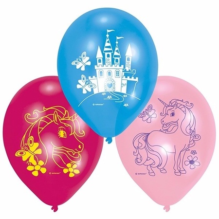 Unicorn balloons 6 pieces