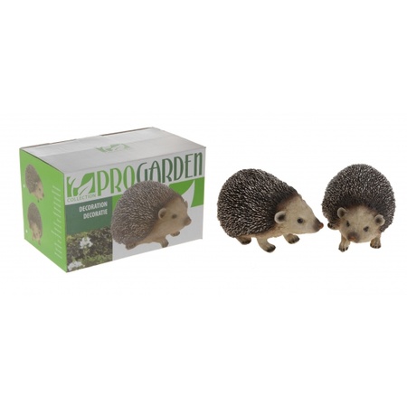 Hedgehog figurine of polystone - 25 cm - garden animals statues