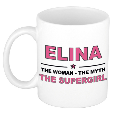 Elina The woman, The myth the supergirl collega kado mokken/bekers 300 ml