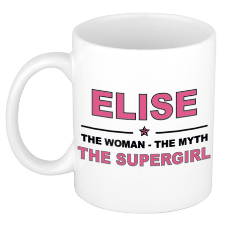 Elise The woman, The myth the supergirl collega kado mokken/bekers 300 ml