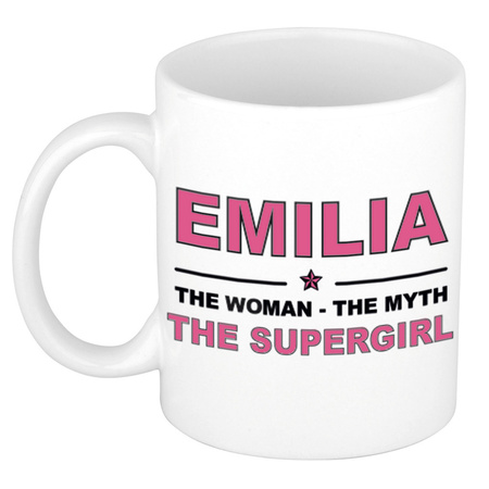 Emilia The woman, The myth the supergirl collega kado mokken/bekers 300 ml