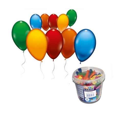 100 balloons in bucket