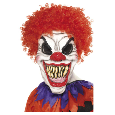 Scary clown mask with hair