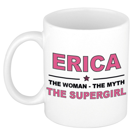 Erica The woman, The myth the supergirl collega kado mokken/bekers 300 ml