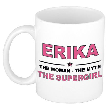 Erika The woman, The myth the supergirl collega kado mokken/bekers 300 ml