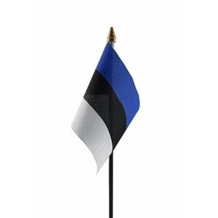Estland vlaggetje met stokje