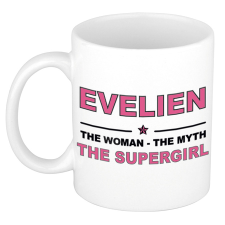 Evelien The woman, The myth the supergirl collega kado mokken/bekers 300 ml