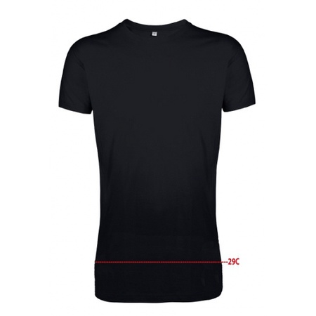 Extra long fit t-shirt black