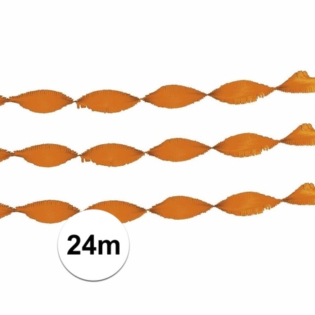 Orange paper garland 24 m