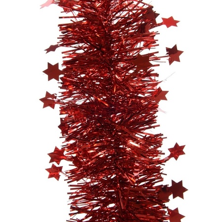 Party garland with stars red 10 x 270 cm