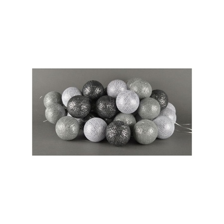 Party lights white/grey cotton balls 378 cm