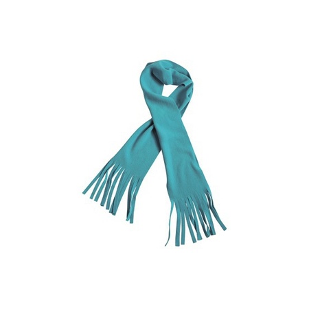 Fleece sjaal van polyester aqua blauw