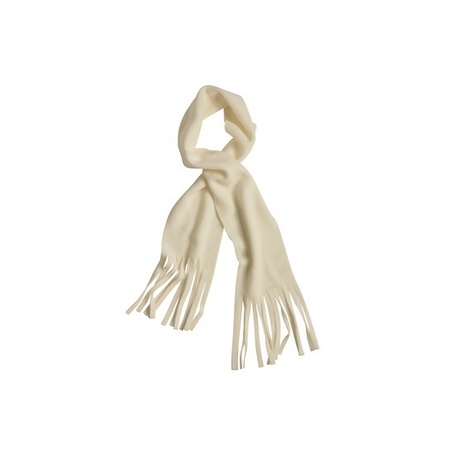 Fleece sjaal van polyester naturel