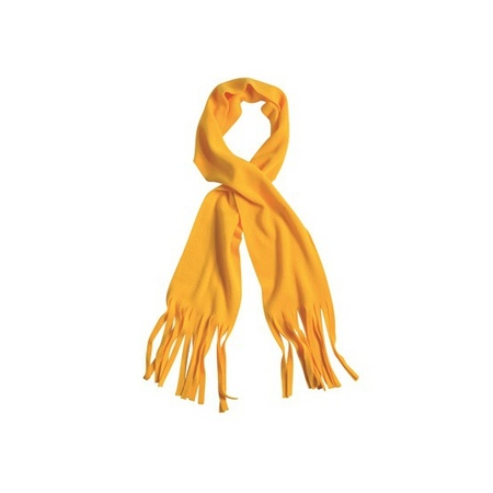 Fleece sjaal van polyester oker geel
