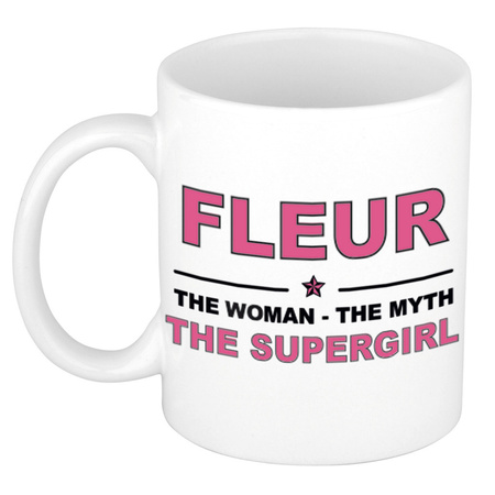 Fleur The woman, The myth the supergirl collega kado mokken/bekers 300 ml