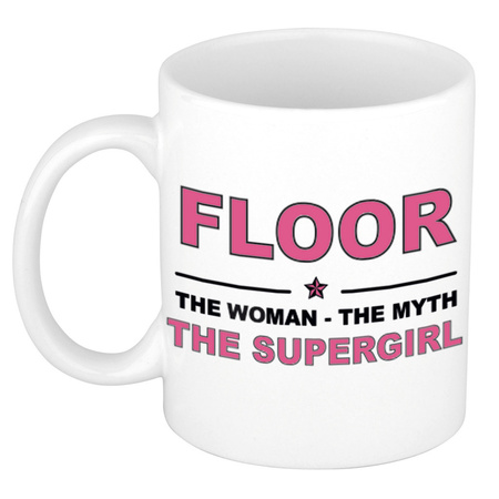 Floor The woman, The myth the supergirl collega kado mokken/bekers 300 ml
