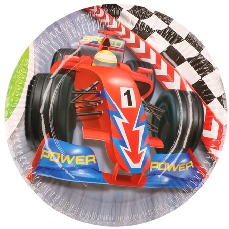 Formule 1 kinderfeest bordjes 12x stuks