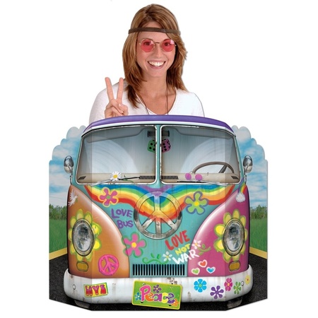 Back ground hippie bus