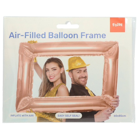 Foto Frame - rechthoek - rose goud - 85 x 60 cm - opblaasbaar/folie ballon - photo prop