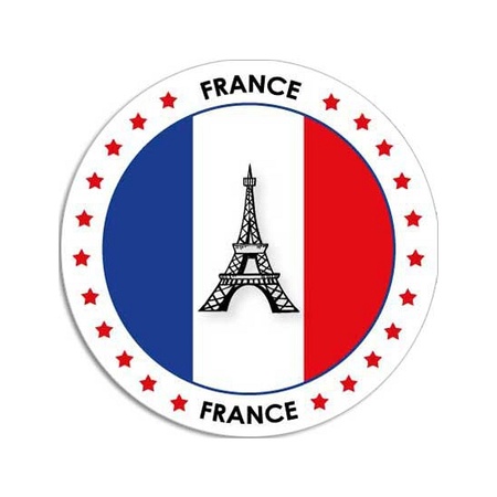 Round France sticker 14,8 cm
