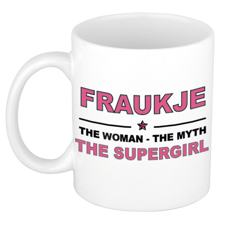 Fraukje The woman, The myth the supergirl collega kado mokken/bekers 300 ml