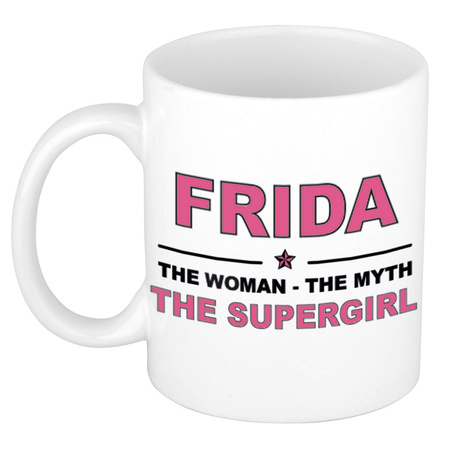 Frida The woman, The myth the supergirl collega kado mokken/bekers 300 ml