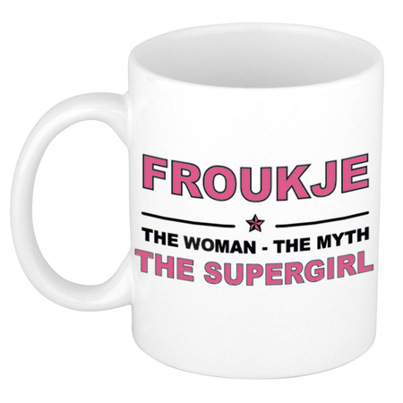 Froukje The woman, The myth the supergirl name mug 300 ml