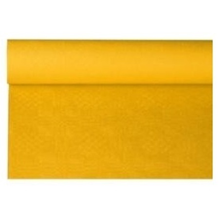 Geel papieren tafellaken/tafelkleed 800 x 118 cm op rol