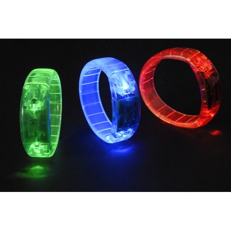 Colored bracelet with LED lights