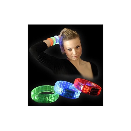 Colored bracelet with LED lights