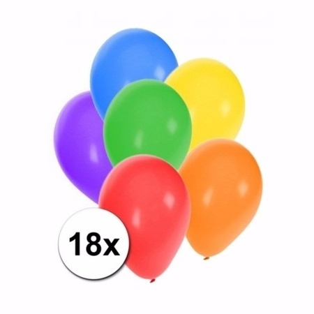 Coloured balloons 18 pieces