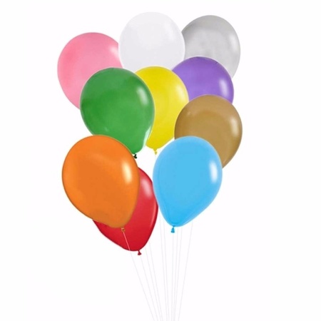 Feest ballonnen gekleurd 50x