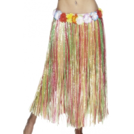 Toppers - Gekleurde hawaii thema verkleed rok 80 cm