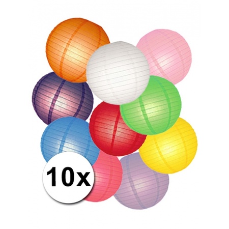 Colored lanterns package 10 pieces