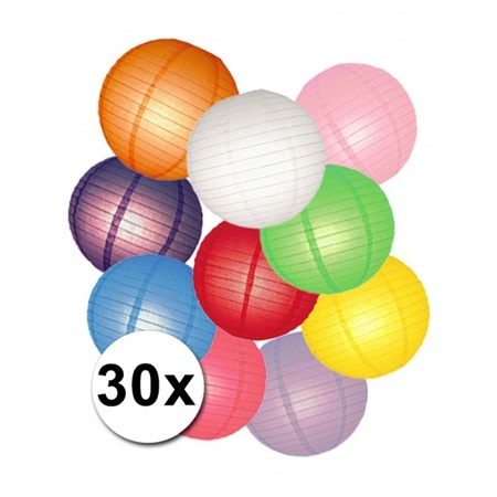 Colored lanterns package 30 pieces