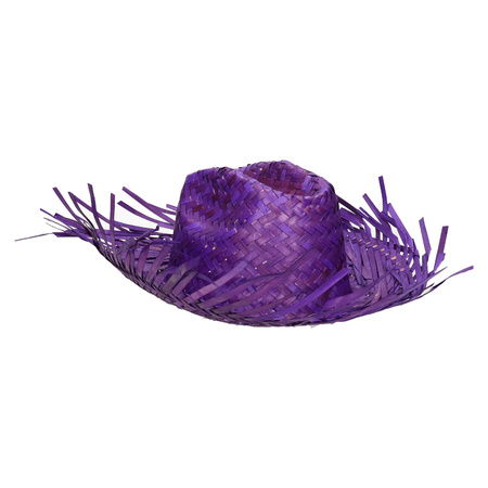 Toppers - Colored straw hat with broad rim for ladies