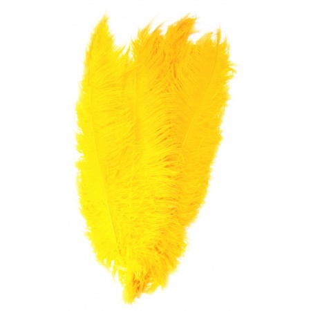 Large feathers 50 cm yellow