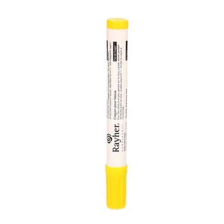 Yellow textile marker with thick point