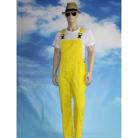 Yellow dungarees for adults