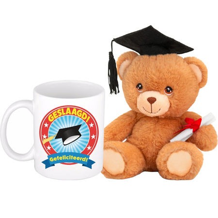 Congratulations graduated mug with pet toy