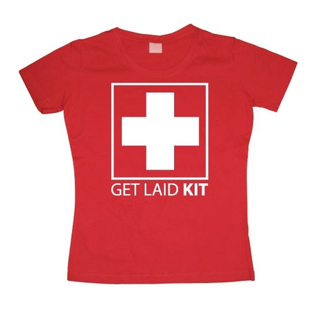 Rood Get Laid Kit girly t-shirt