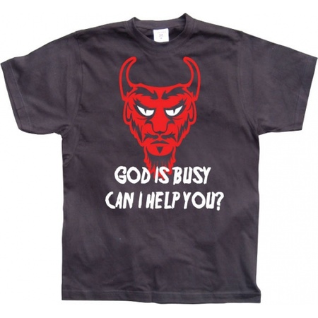 Zwart God Is Busy t-shirt