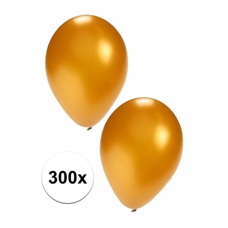 300 Carnavals ballonnen in goudkleur